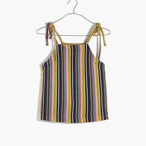 Madewell Texture & Thread Tie-Shoulder Tank Top - Picture 3 of 9